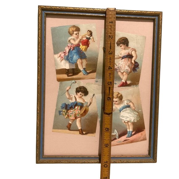 Framed Victorian Children Playing Prints Collage Gallery Wall - Picture 4 of 5